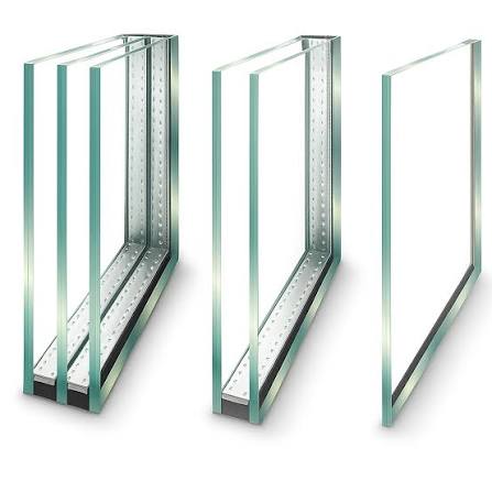 Comparison of single, double and triple glazing