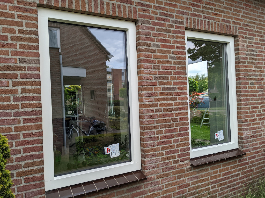 New window frames with triple glazing fitted to a home in Eindhoven