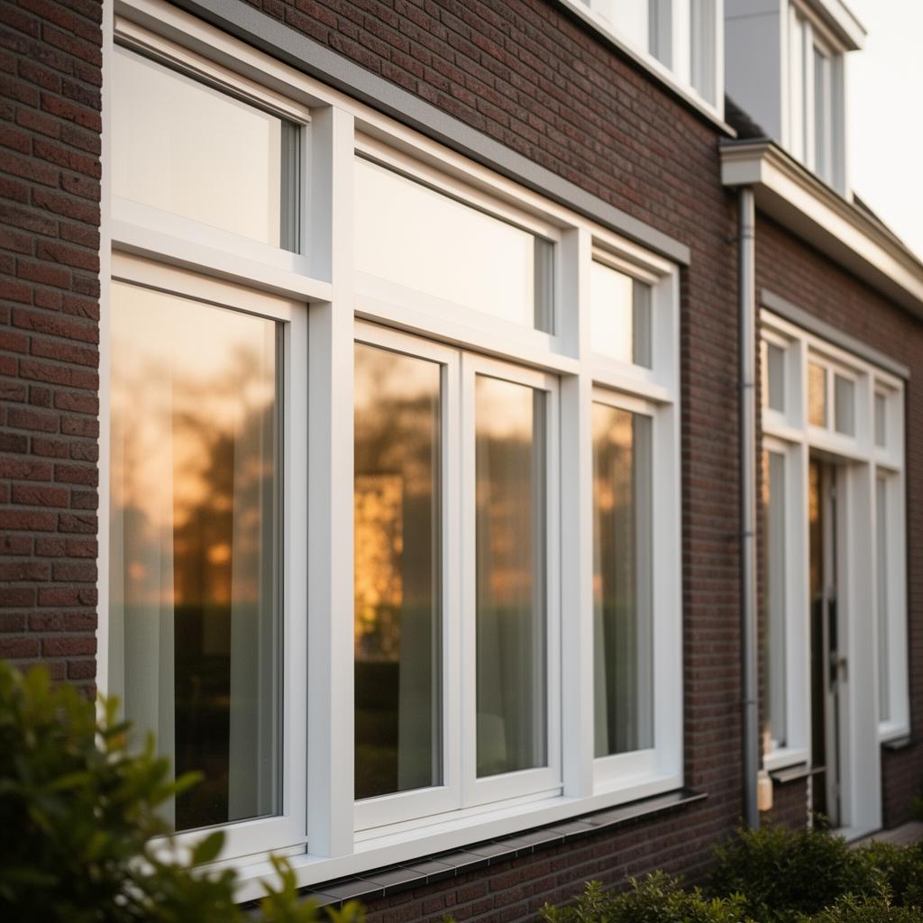 Moderne witte kozijnen in een Nederlandse woning