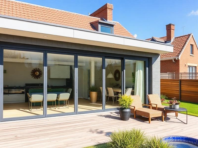 Example sliding door project in living room